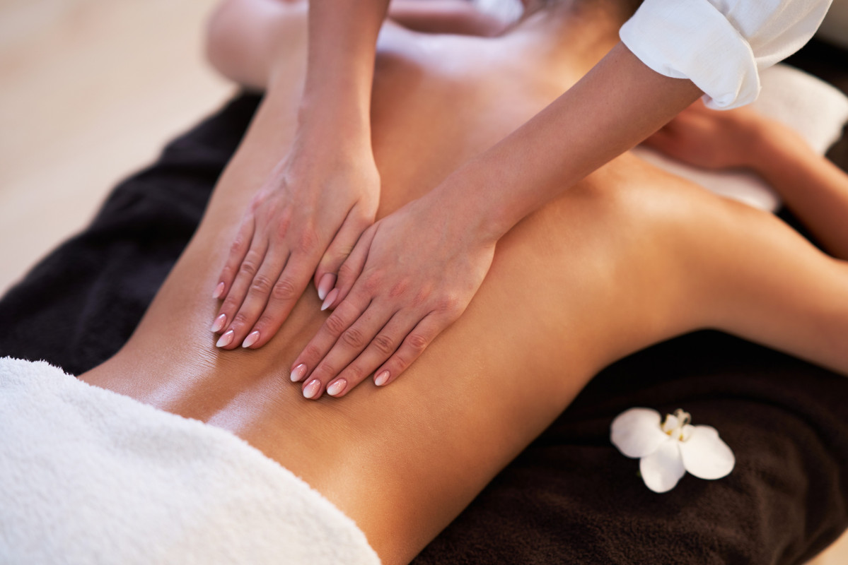 Person getting massage