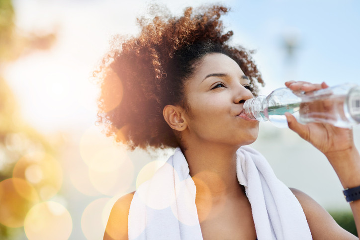 Women drinking water