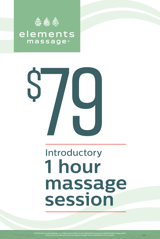 $79 introductory 1 hour massage session