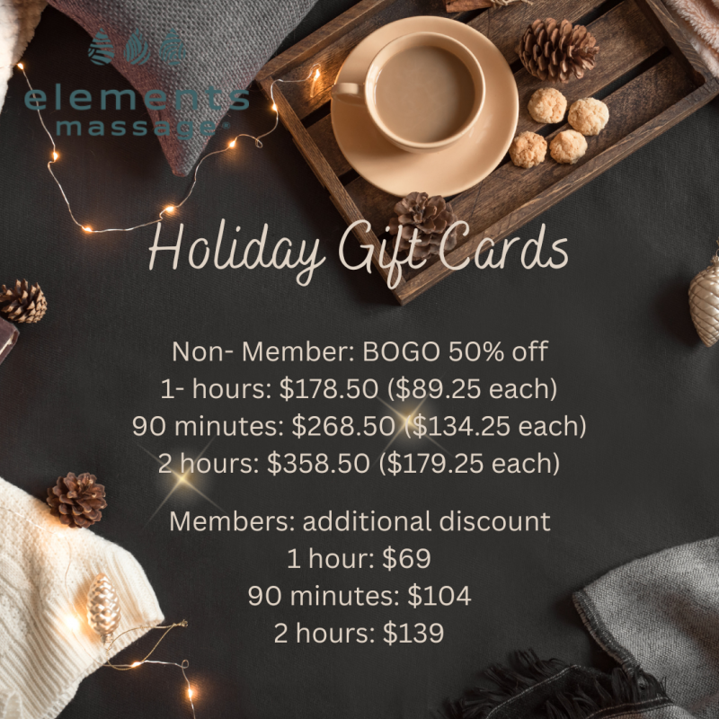 Before, During or After the Holidays – massage will do a body good!