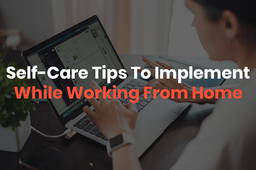 woman working on laptop at home