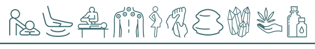 massage icons describing Lori's techniques described below