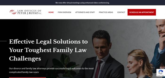 Law Offices of Peter J. Russo website home page Logo