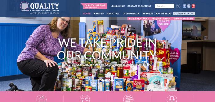 Quality Copy Products website homepage Logo